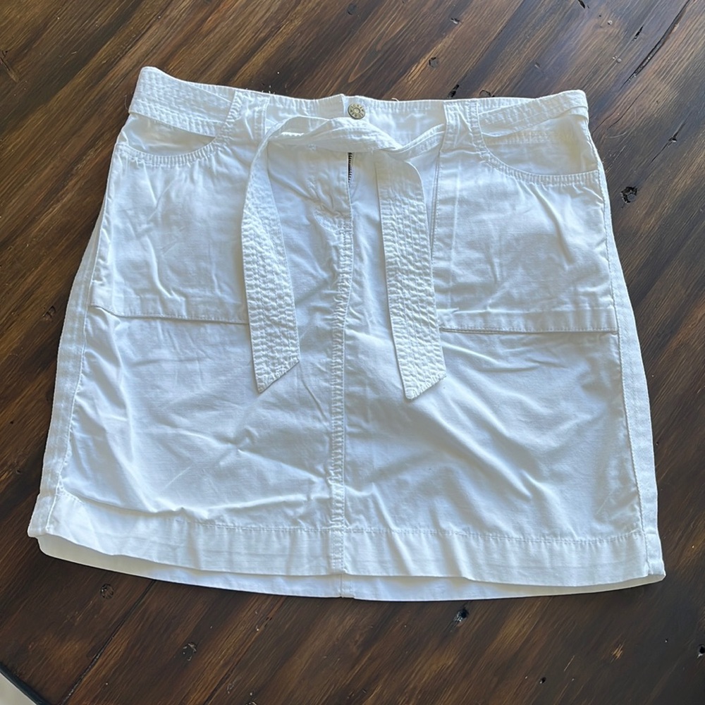 J Crew white mini skirt